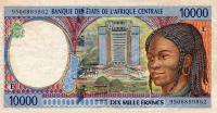 p205Ee from Central African States: 10000 Francs from 1999